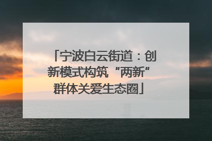 宁波白云街道：创新模式构筑“两新”群体关爱生态圈
